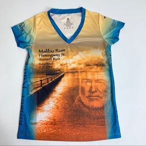 Malibu Rum 2014 Hemmingway 5K Run Graphic T-shirt Size S